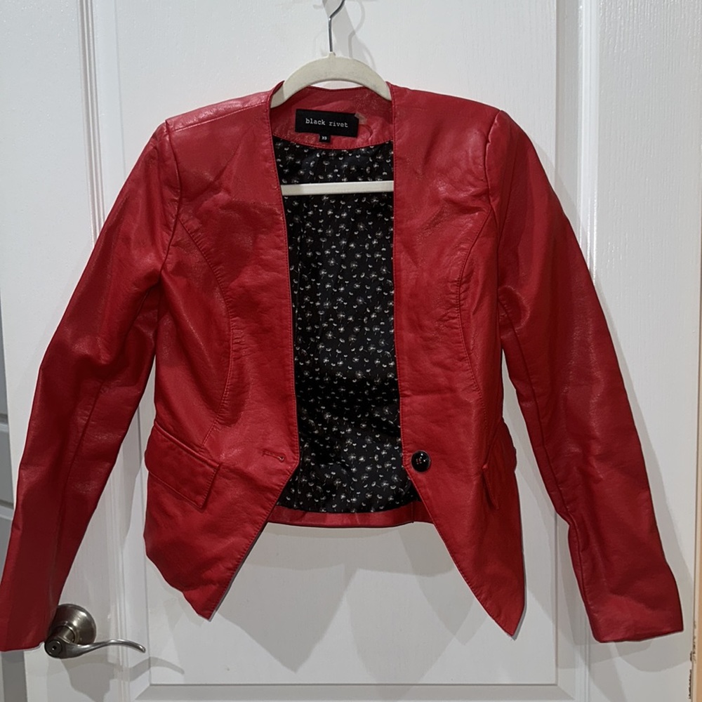 Red Rivet Coat/Blazer